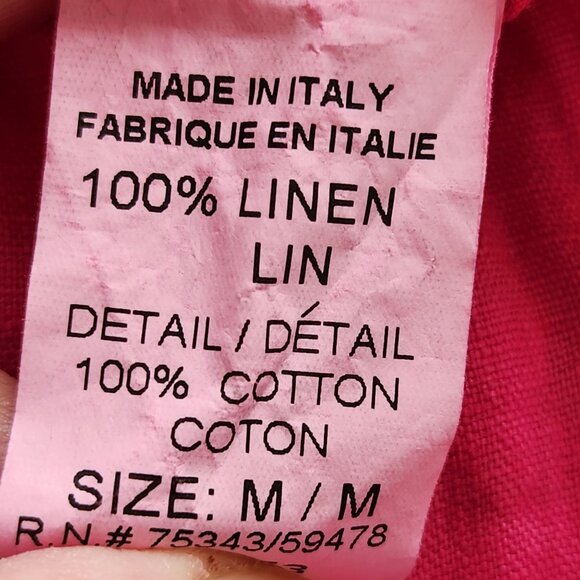 Bellambra Bright Pink Sleeveless Tiered Linen Dress Bow Coquette Elle Woods Cute - Picture 8 of 11